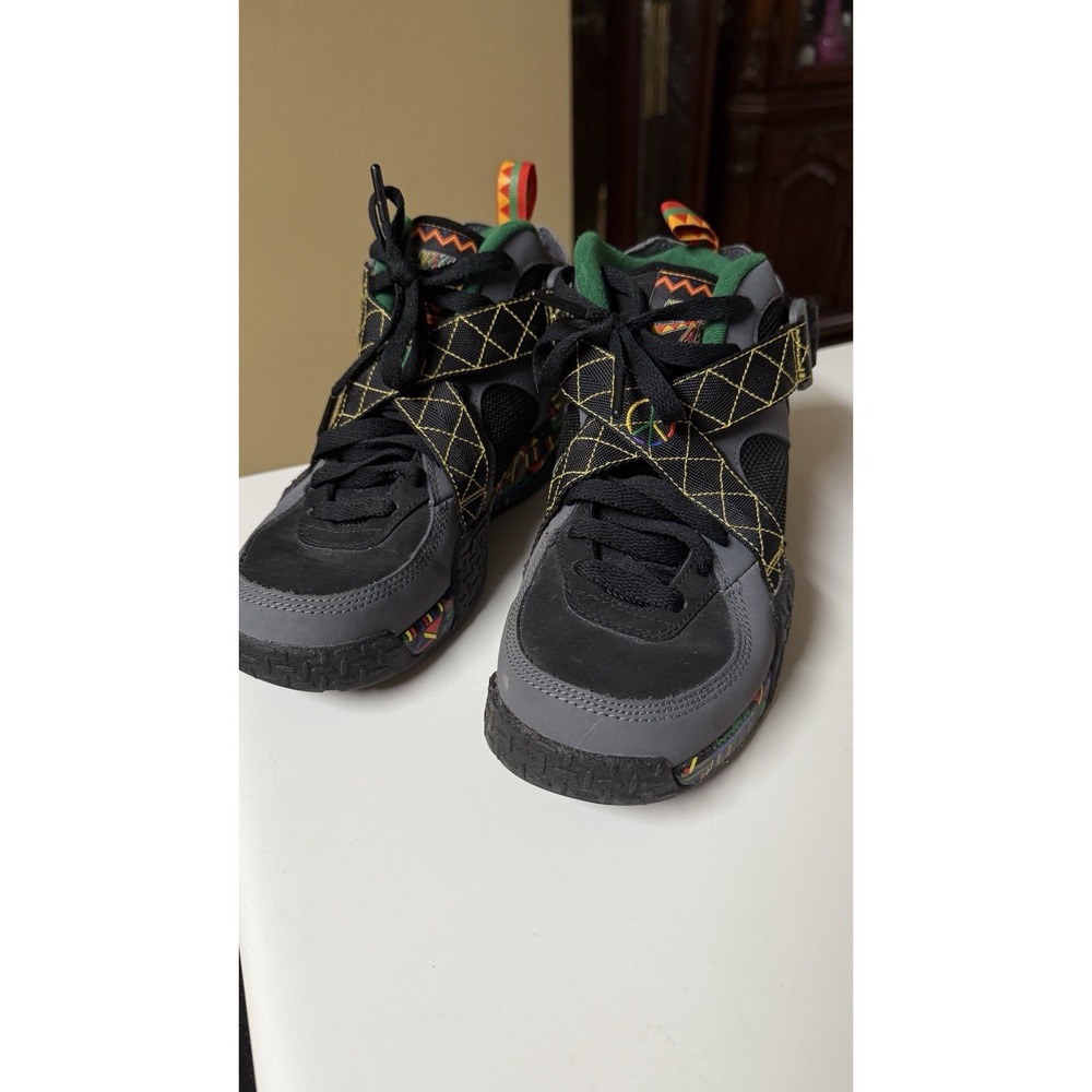 2014 Nike Air Raid "Peace" Black/Dark Grey/Pine Green Shoes 642330-003 Sz 6 Mens - Picture 6 of 9